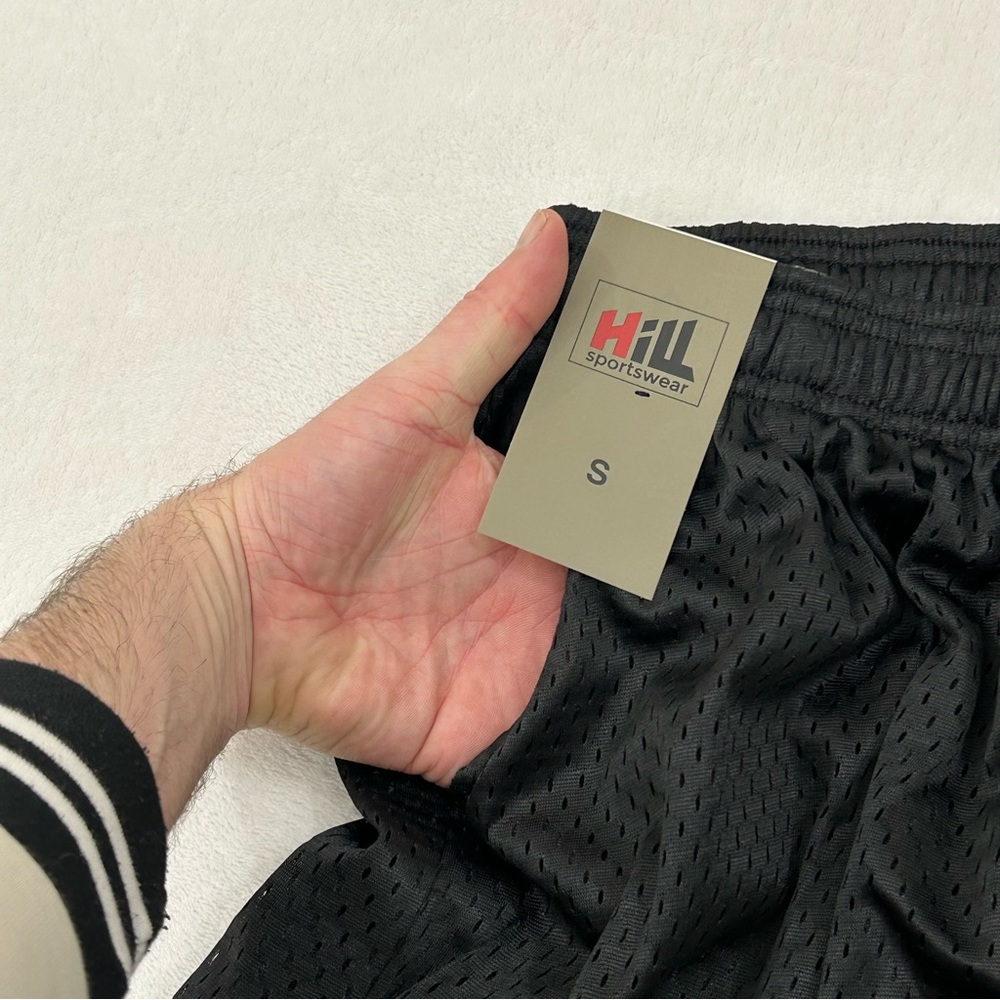 Hill Sportswear Black Mesh Athletic Basketball Active Gym Workout lounge Shorts - Picture 3 of 10